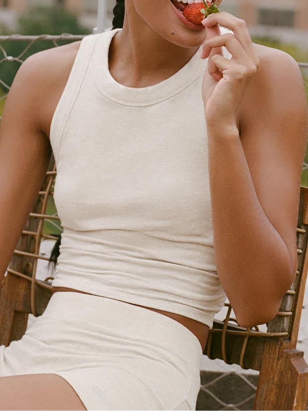 ALO Sway Bra Tank - Oatmeal Heather